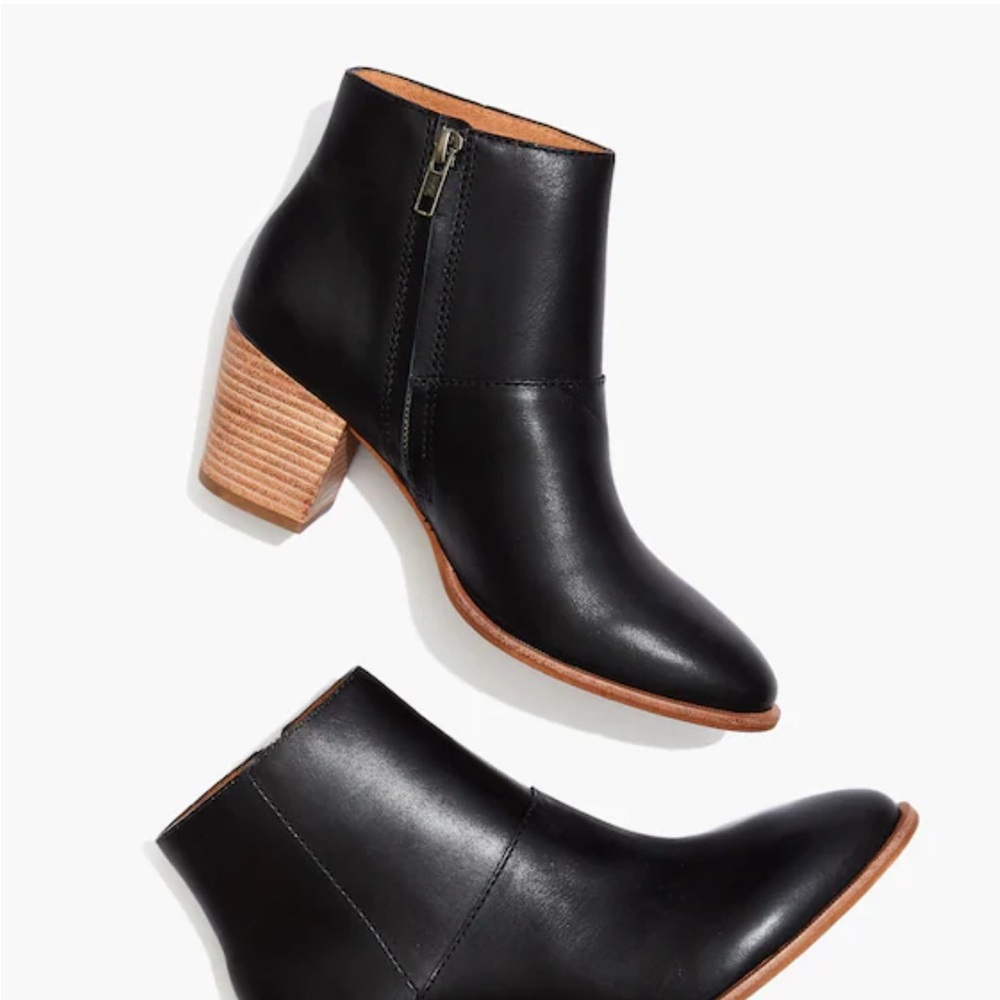 Madewell The Rosie Black Ankle Boots 8